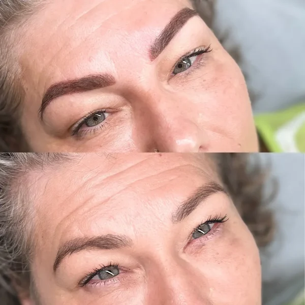 before and after microblading