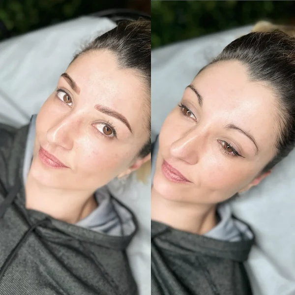 before and after eyebrow microblading