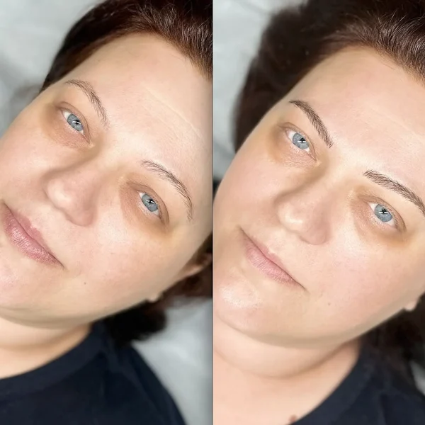 before and after microblading eyebrows
