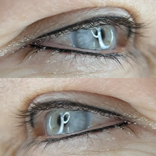 healed bottom eyeliner tattoo