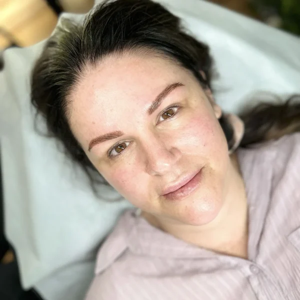 microbladed eyebrows before and after