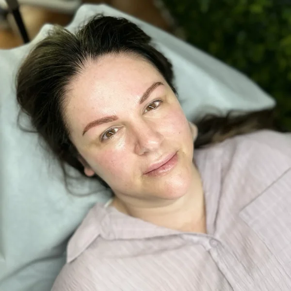 powdered eyebrow tattoo