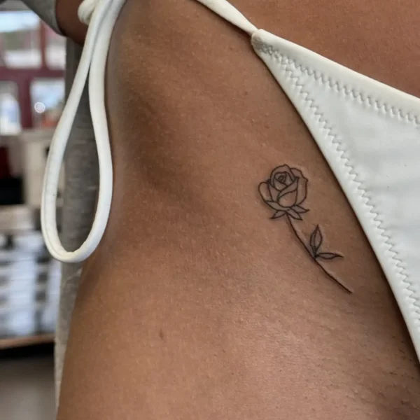simple flower tattoo